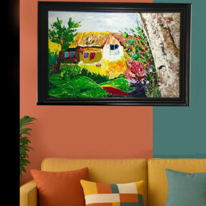 Ruralside – Acrylic on canvas Landscape by Samhita Bhowmik