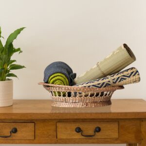 Cane Woven Oval Basket