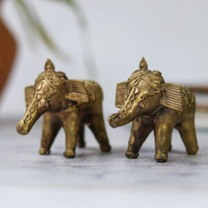 Dokra Elephant Pair