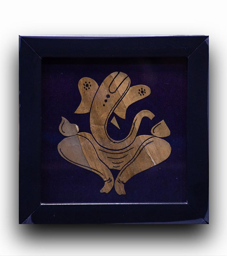 Minimalist Ganesha Wall Frame – Kachuripana Eco Art