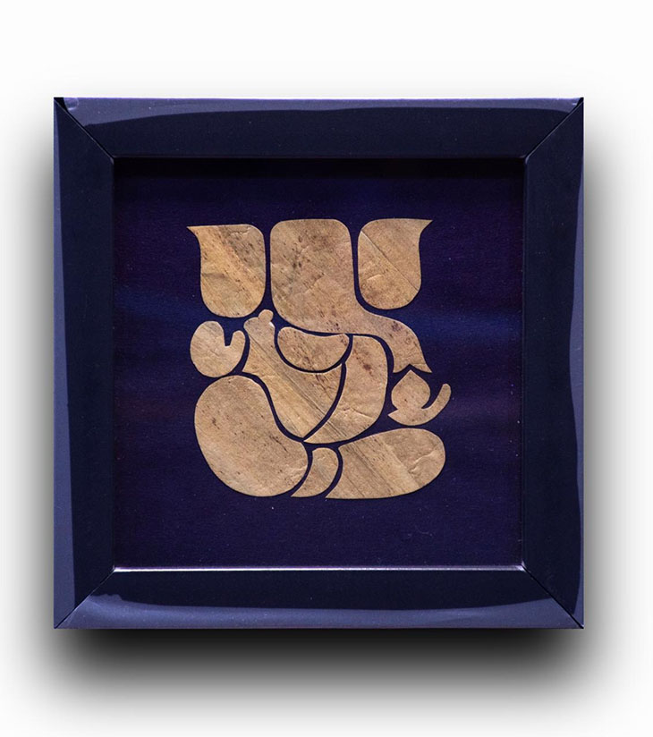 Minimalist Ganesha Wall Frame – Kachuripana Eco Art