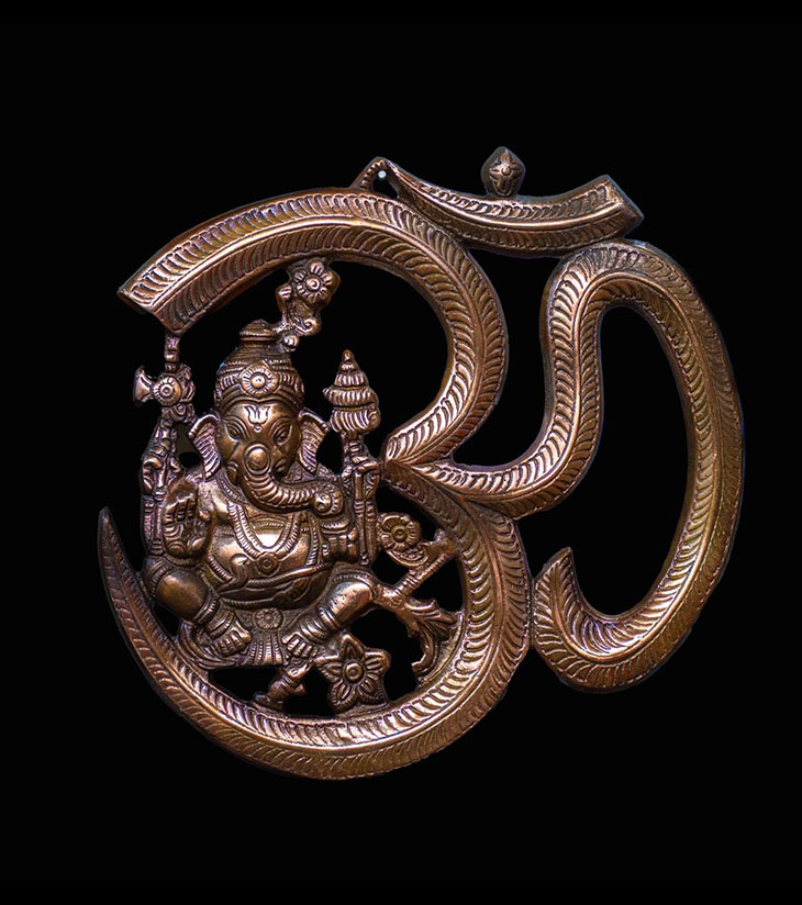Om Ganesh Wall Hanging – Handcrafted Eco Harmony Emblem