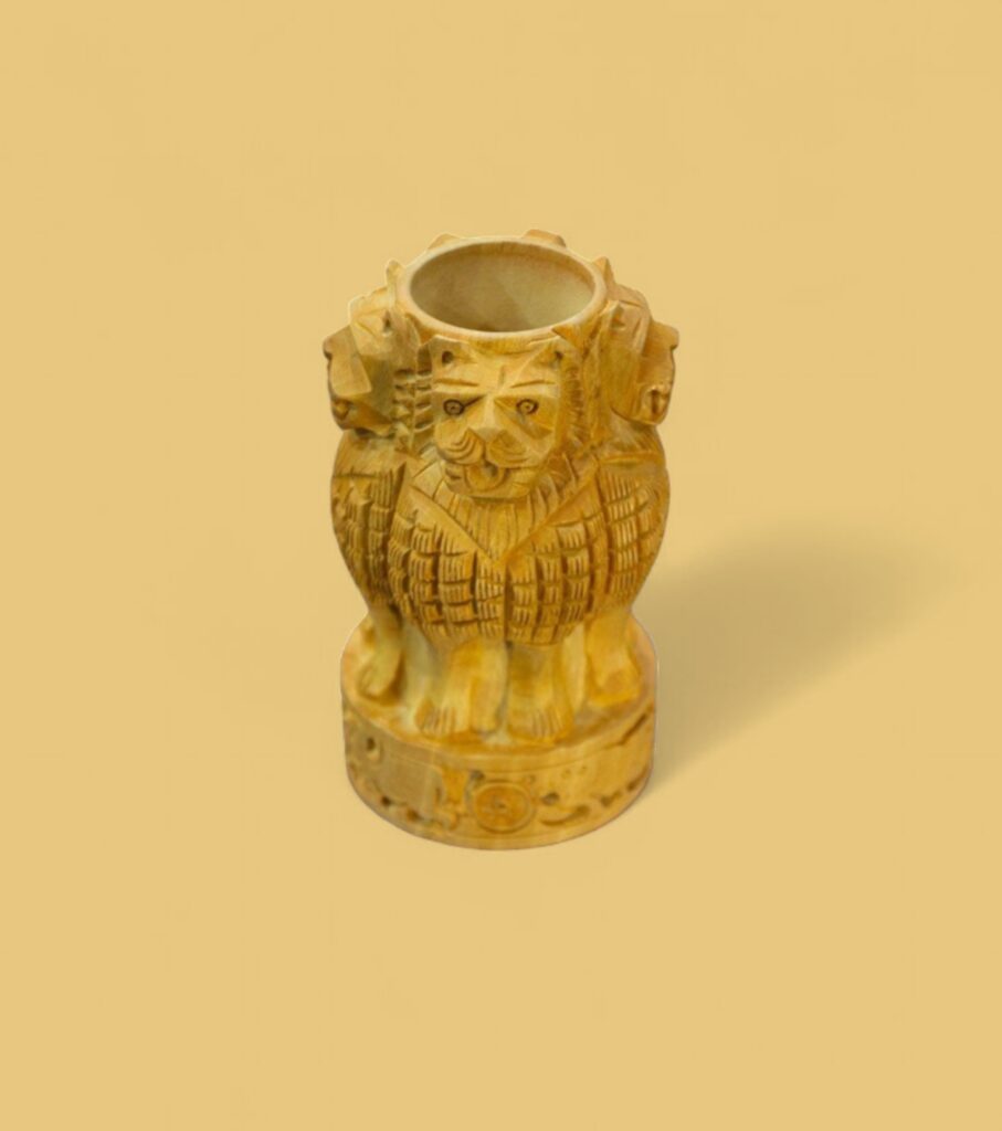 Eco Ashoka Stambha Pen Stand – Handcrafted Heritage Holder