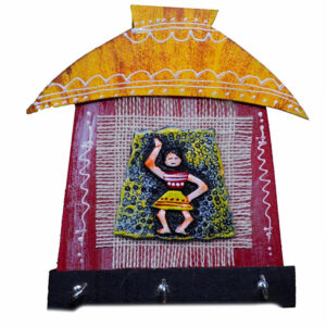 Handcrafted Bengal Hut Wall Hanging with Tribal Lady – Jute art