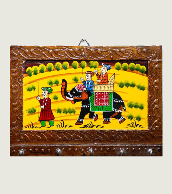 Wooden Dhola Maru Key Holder