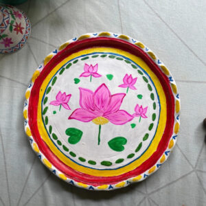 “Palette Whirl” – Hand-Painted Decorative Plate by Innocent Hand_2
