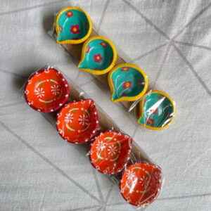 Hand-Painted Clay Diya