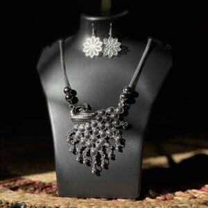 Dancing Peacock Pendant Set