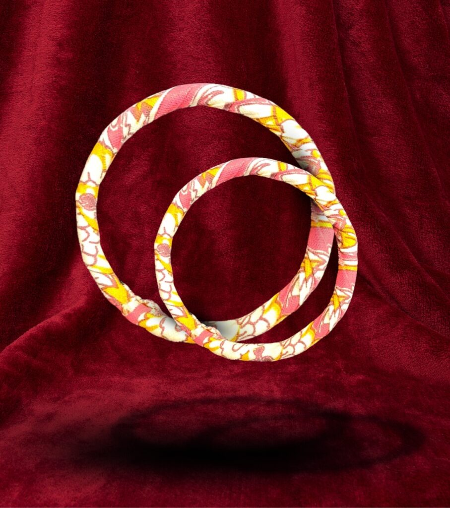 Panch Mishali Marigold Twist Fabric Bangle