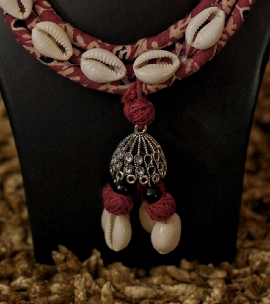 Cowrie Charm Tribal Necklace Set