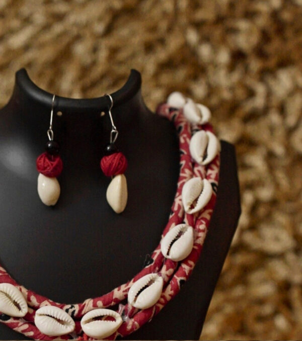 Cowrie Charm Tribal Necklace Set