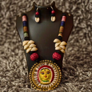 Devi Face Cowrie Fusion Necklace Set