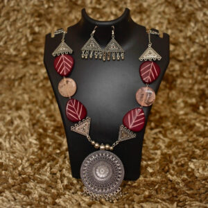 Tribal Radiance Oxidized Necklace Set