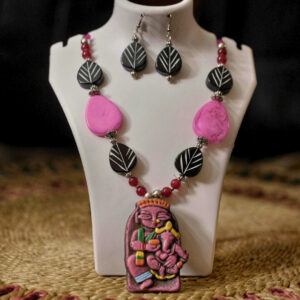 Forest Devi Clay Pendant Set