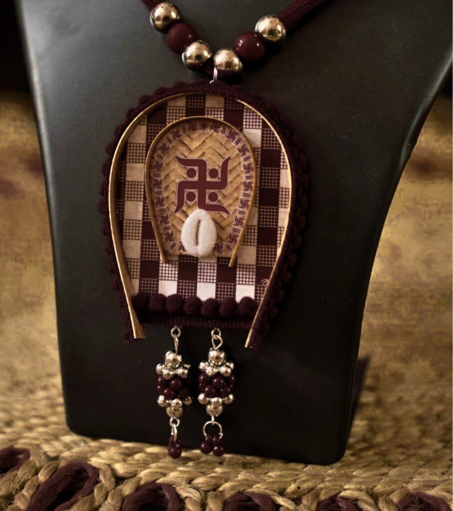 Swastik Shubh Cowrie Charm Necklace Set