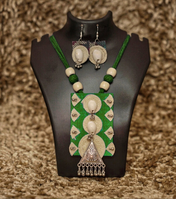 Tribal Essence Jute Cowrie Necklace Set