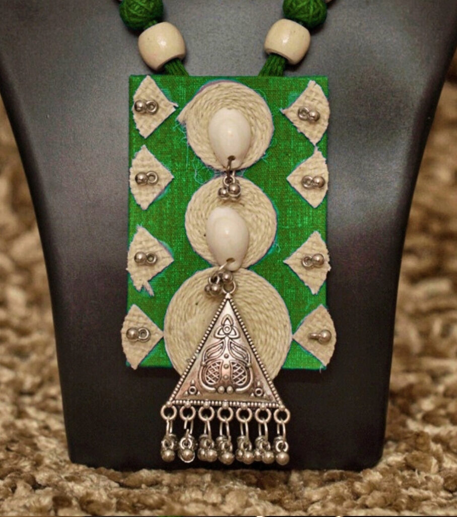 Tribal Essence Jute Cowrie Necklace Set