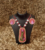 Divine Bloom Shivling Necklace Set – Red Edition