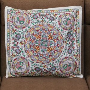 Madhubani Mandala Bloom Cushion Cover