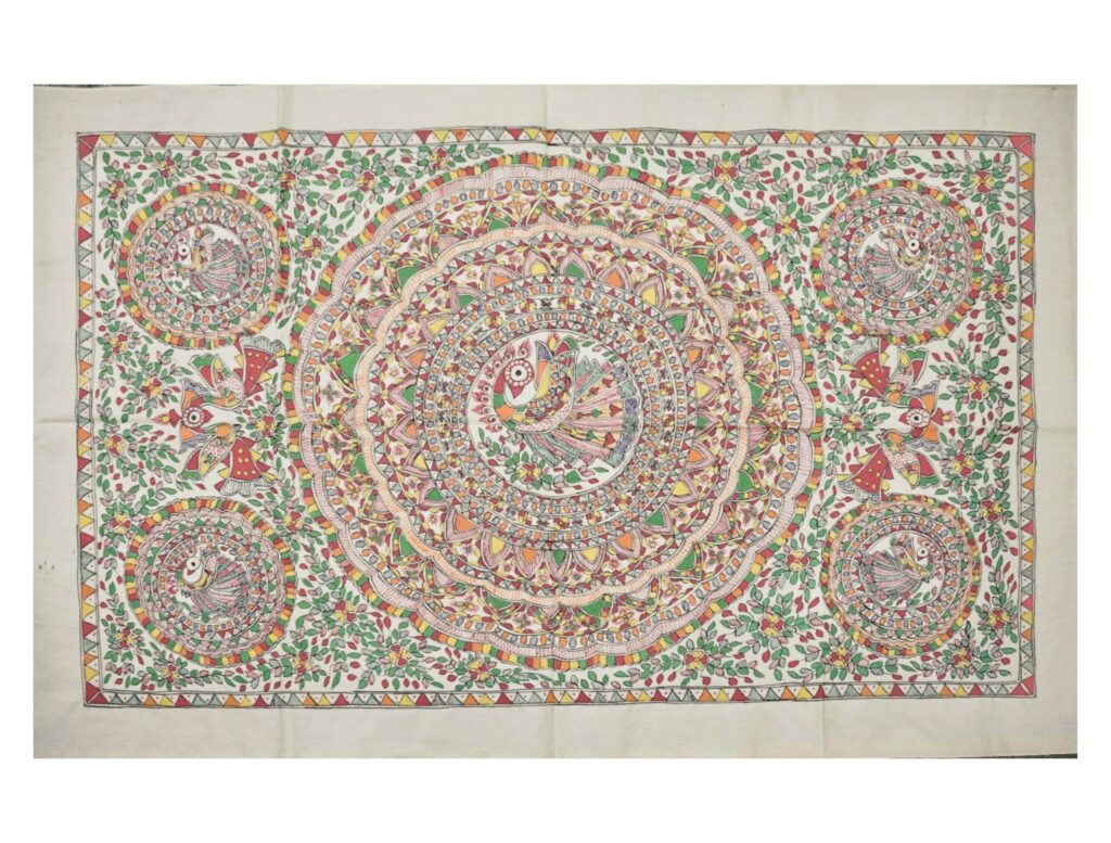 "Matsya Mandala – Cycle of Life" – Handpainted Madhubani Art