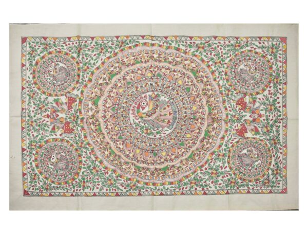 "Matsya Mandala – Cycle of Life" – Handpainted Madhubani Art