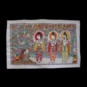 "Ram Vanvas – Forest Sojourn" – Handpainted Madhubani Art