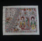 "Sita’s Agni Pariksha" – Handpainted Madhubani Art on Cotton