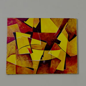 "Sunlit Chaos" – Abstract Geometric Painting by Rani Bhowani