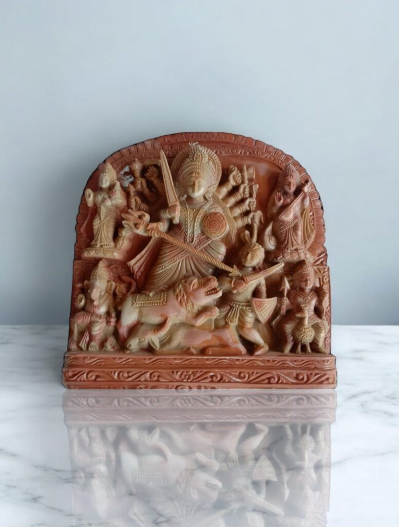 Soapstone carving - Durga Panel