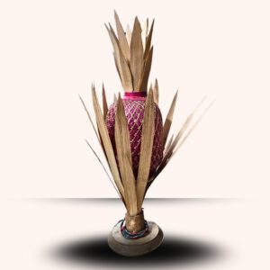 Bamboo & Cane Table Lamp – Tripura Indigenous Pineapple-Inspired