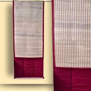 Tripura Handwoven Bamboo Window Blind with Fabric Panel