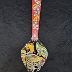 Peacock Glory – Handcrafted Wooden Spatula