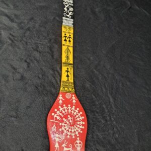 Handcrafted Warli Art Wooden Spatula – “Tribal Rhythm”
