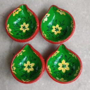 Green Grace Diyas – “Hope in Every Hue” (Set of 4)
