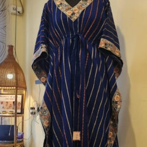 Blue Khesh Cotton Kaftan Dress
