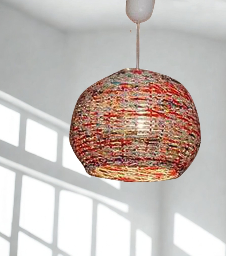 Newspaper Bloom Lamp Shade.