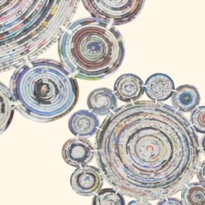 Eco Spiral – Handwoven Paper Table Mat