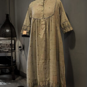 Mrinalini – Pale Teal Jamdani Cotton Dress