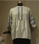 Neelima – Pale Teal Cotton Jamdani Tunic Top