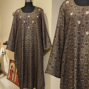 Aabroo – Pashmina Print Cape-Style Kurta