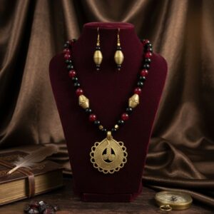 Authentic Dokra and Beaded Necklace Set