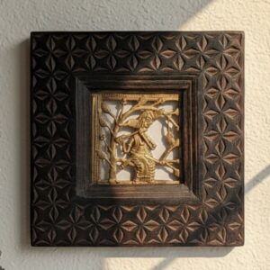 Dokra brass art with Wooden Frame