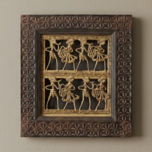 Dokra Brass Art with Wooden Frame