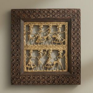Dokra Brass Art With Wooden Frame