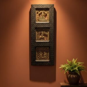 Dokra Brass Art With Wooden Frame