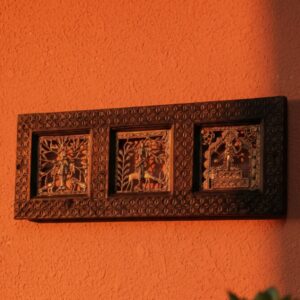 Dokra Brass Art With Wooden Frame
