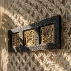 Dokra Brass Art with Wooden Frame