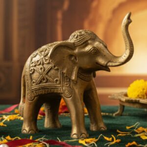 Dokra Brass Elephant Pair