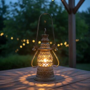 Handcrafted Dokra Brass Hurricane Lantern - A Timeless Accent