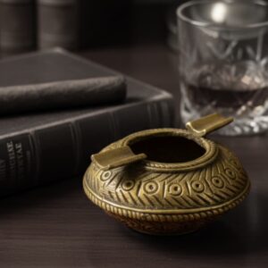 Handcrafted Dokra Brass Ashtray - A Sophisticated Statement